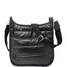 Puffer Curved Crossbody Bag in black colorway