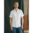 The Faherty Men's Knit Seasons Short Sleeve Button Up Shirt in White