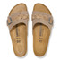 Birkenstock Women's Oita Braided Suede Sandals in taupe colorway