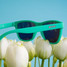 Goodr Greenhouse Moist Dream Leffingwell sunglasses in Pastel Teal/ Gold mirror colorway