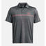 Under Armour Men's Playoff 3.0 Stripe Polo in Black / Red Solstice colorway