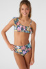 O'Neill Girls' Layla Floral Ruffle Swimsuit Set in slate colorway