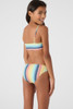 O'Neill Girls' Beachbound Stripe Swimsuit Set in multi colorway