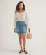 Marine Layer Women's Emilia Mini Denim Skirt in Medium Wash colorway