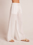 Bella Dahl Women's Wide Leg Beach Pants in white colorway