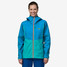 Patagonia Women's Boulder Fork Rain Jacket Subtidal Blue back view
