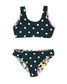 Feather 4 Arrow Girls' Island Hopper Reversible Swim Set in Black colorway