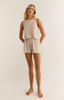 Z Supply Women's Sleepy Days Shorts in Heather Linen colorway