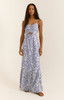 Z Supply Women's Winslet Shadow Reef Maxi Dress in Blue Wave colorway