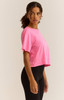 Z Supply Women's Feel The Breeze Tee in Neon Pink colorway