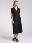 Sally Linen Denim Culotte Pants Kids Women's Paris dress och in Black Shadow colorway
