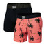 The Saxx Men's Ultra 2 Pack Boxer Briefs in the Sunrise Sunset and Black Check Colorways