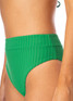 Maaji Women's Enchanting Suzy Q High Rise Reversible Bikini Bottom in Emerald colorway