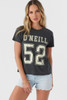 O'Neill Women's Retro 52 Tee in Washed Black colorway