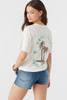 O'Neill Women's Palm Emblem Tee in Winter White colorway