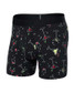 The Saxx Men's DropTemp™ Cooling Cotton Boxer Briefs in Atomic Happy Hour - Black