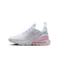 The Nike Big Kids' Air Max 270 Shoes in White and Pink Foam