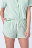 PJ Salvage Women's Terry Tropics Shorts in Key Lime colorway