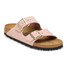 The Birkenstock Women's Arizona Soft Footbed Nubuck Sandals in the Soft Pink Colorway
