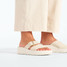 The Birkenstock Women's Almina Leather Sandals in the Ecru Colorway