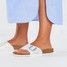 The Birkenstock Women's Catalina Birko-Flor Embossed Sandals in White