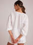 Bella Dahl Women's Shirred Neck Blouse in White