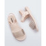 The Mini Melissa Mar Wave Sandal in the beige glitter colorway