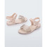 The Mini Melissa Mar Wave Sandal in the beige glitter colorway