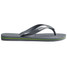 The Havaianas Kids' Brazil Logo Sandals in Steel Gray