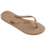 Havaianas Women's Slim Flip Flops Rose Gold three-quarter view