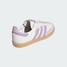The Adidas Big Kids' Samba OG Sneakers in Cloud White and Powder Plum