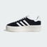 The Adidas Women's Gazelle Bold Shoes in Black and White
