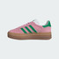The Adidas Women's Gazelle Bold Shoes in Pink and Green