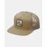 The RVCA Men's VA All the Way Print Trucker Hat in the Dark Khaki Colorway