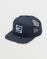 RVCA VA All the Way Print Trucker Hat Navy Blue front view