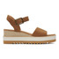 TOMS Women's Diana Wedge torsion Sandals in Tan Leather colorway TOMS Women's Diana Wedge torsion Sandals in Tan Leather colorway
