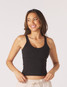 The Glyder Women's Sculpt Skimmer Tank Top in Black