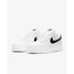 The Nike Men's Air Force 1 '07 Shoes in White with Black Swoosh Logo