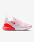 Nike Women's Air Max 270 Sneakers Pink Foam and Crimson top view