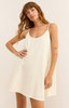 Z Supply Women's Shana Gauze Mini Dress in Off White colorway