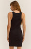 Z Supply Women's Delfa Rib Mini Dress in Black colorway