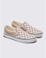The Vans Classic Slip-on Checkerboard Shoes in Warm Taupe Brown