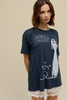 Daydreamer Women's Stevie Nicks Bella Donna Merch Tee in Vintage Black colorway