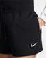 Nike Women's Phoenix Fleece High-Waisted Loose Shorts in Black colorway, side view