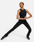 Nike Women's Dri-FIT One Fitted Cropped Tank Top in Black detail view