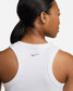 Nike Women's Dri-FIT One Fitted Cropped Tank Top in White back view