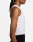 Nike Women's Dri-FIT One Fitted Cropped Tank Top in White detail view