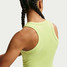 Nike Women's Dri-FIT One Fitted Cropped Tank Top in Light Lemon Twist detail view
