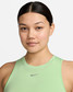 Nike Women's Dri-FIT One Classic Cropped Tank Top in Vapor Green colorway