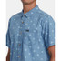 The RVCA Men's Frame Chambray Short Sleeve Shirt in Washed Indigo